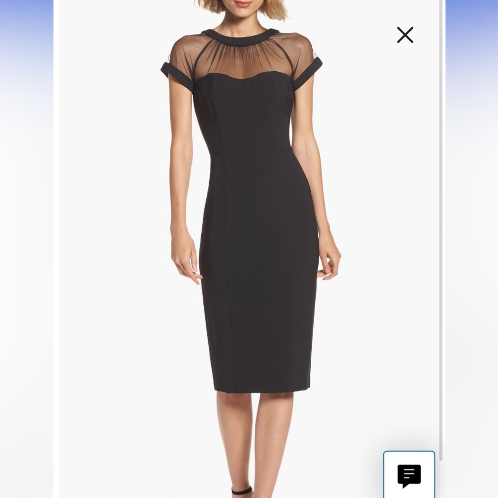 Illusion Yorke Crepe Cocktail dress